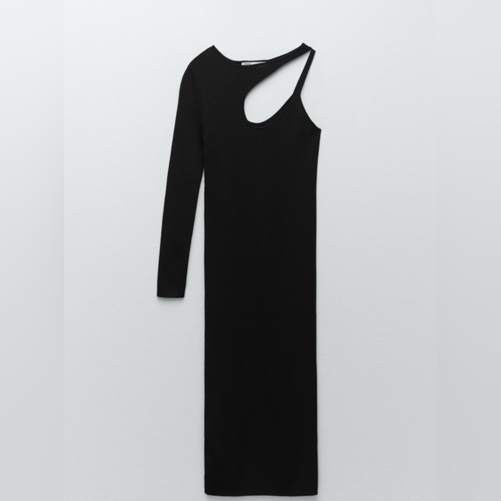 NWOT - ZARA Cutout Knit Bodycon Dress - Size: Medium - Picture 3 of 3